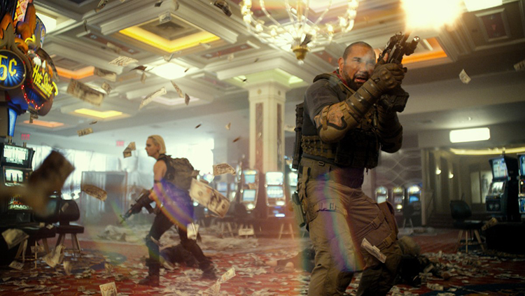 Ward and "The Coyote" Battle the Zombie Horde on the Casino Floor in Army of the Dead